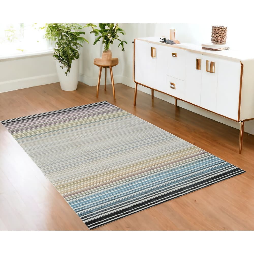 Biko Distressed Abstract Modern Stain Resistant Woven Durable Area Rug By HomeRoots