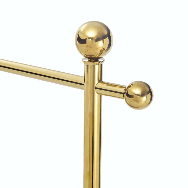 70" Tall Industrial Coat Rack for Entryway, Solid Wood & Stainless Steel, Double Layer Hanging Rack