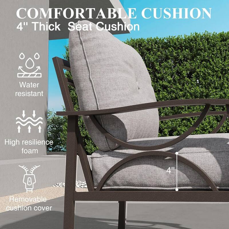 All Weather 2 Pieces Outdoor Single Sofa