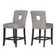 preview thumbnail 30 of 51, Mendoza Keyhole Counter Height Back Stool (Set of 2) by iNSPIRE Q Bold Grey- Linen