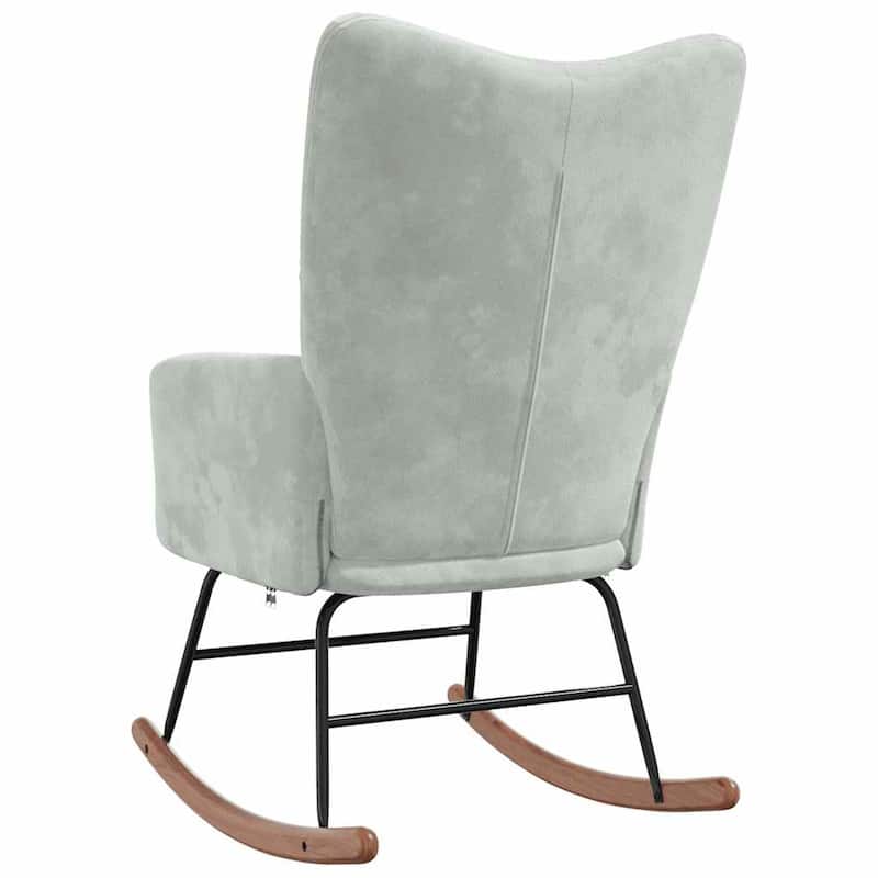 vidaXL Rocking Chair Accent Side Chair Padded Seat for Living Room Velvet
