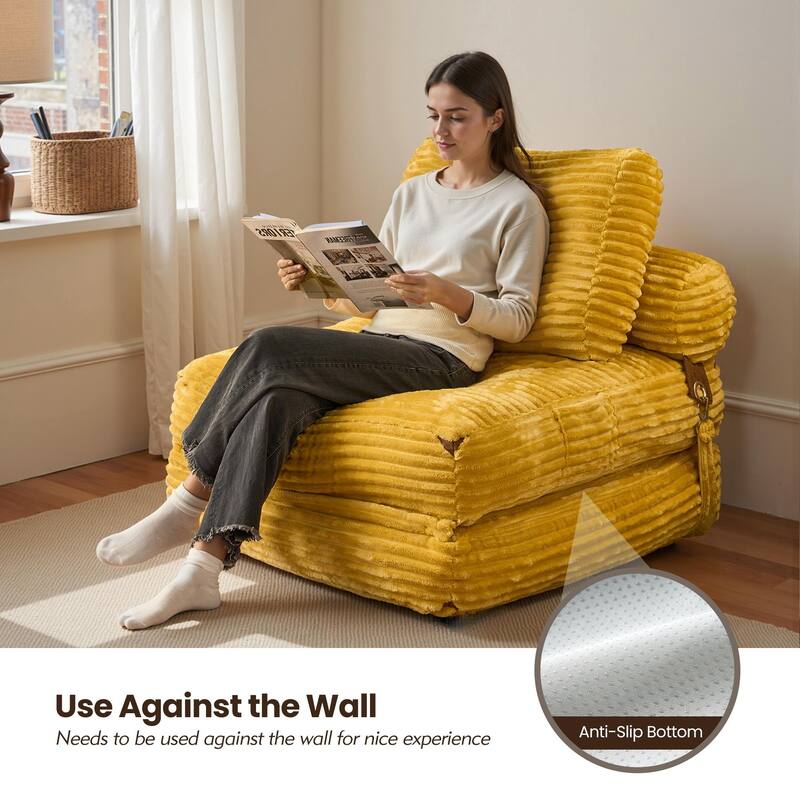 OVIOS Corduroy Foldable ​Compressed Sleeper Sofa