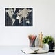 preview thumbnail 7 of 7, iCanvas "Old World Map Blue" by Wild Apple Portfolio Canvas Print 8x12x0.75