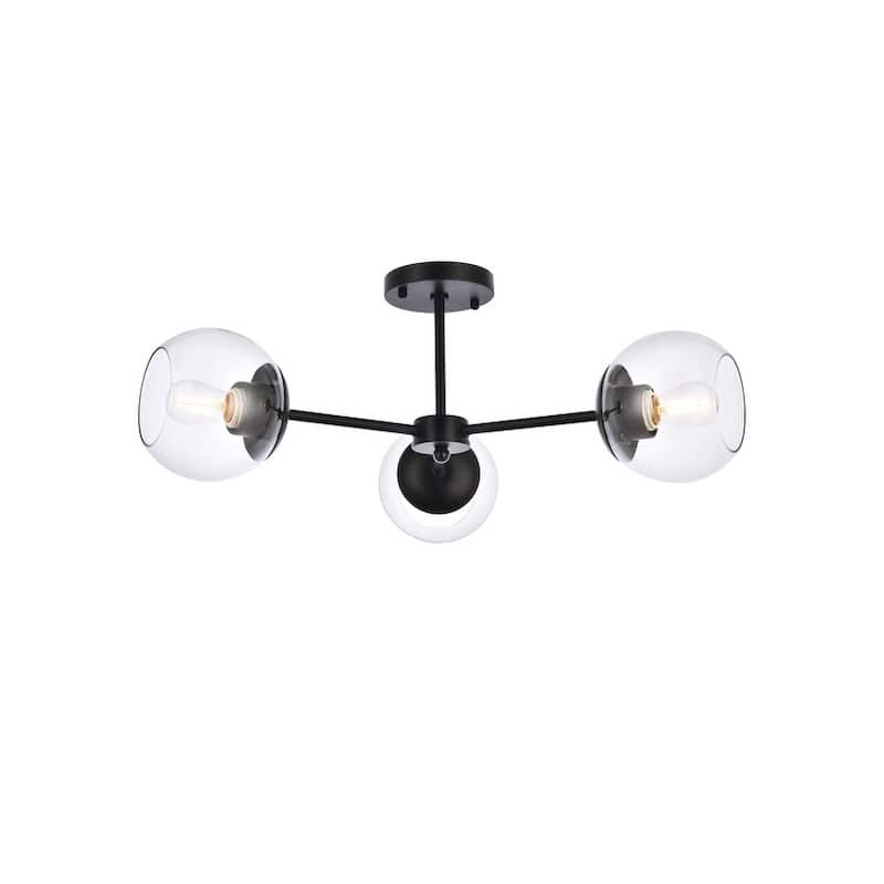 Brooke 26 inch Flush Mount with Clear Shade - N/A