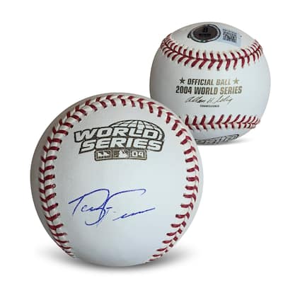 Terry Francona Autographed 2004 World Series Signed Baseball Beckett COA With UV Display Case - 8'6" x 11'6"