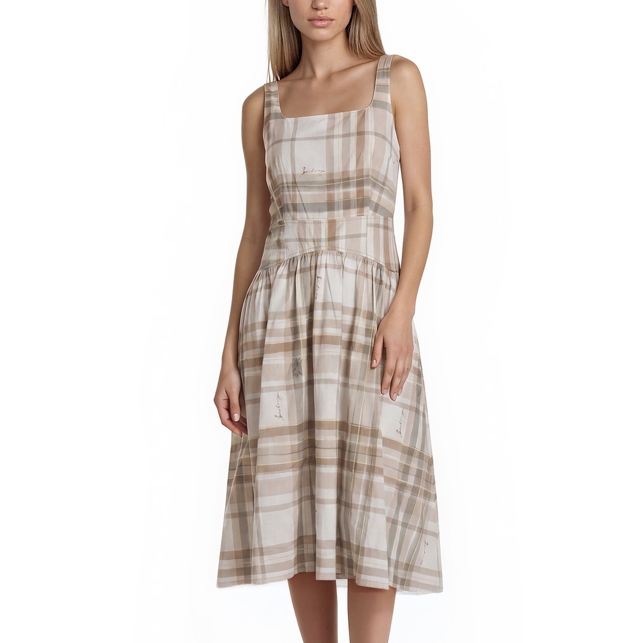 Burberry Evy Sleeveless A-Line Silhouette Dress