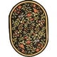 preview thumbnail 71 of 104, SAFAVIEH Handmade Chelsea Jalisa French Country Floral Wool Rug 7'6" x 9'6" Oval - Black - Oval