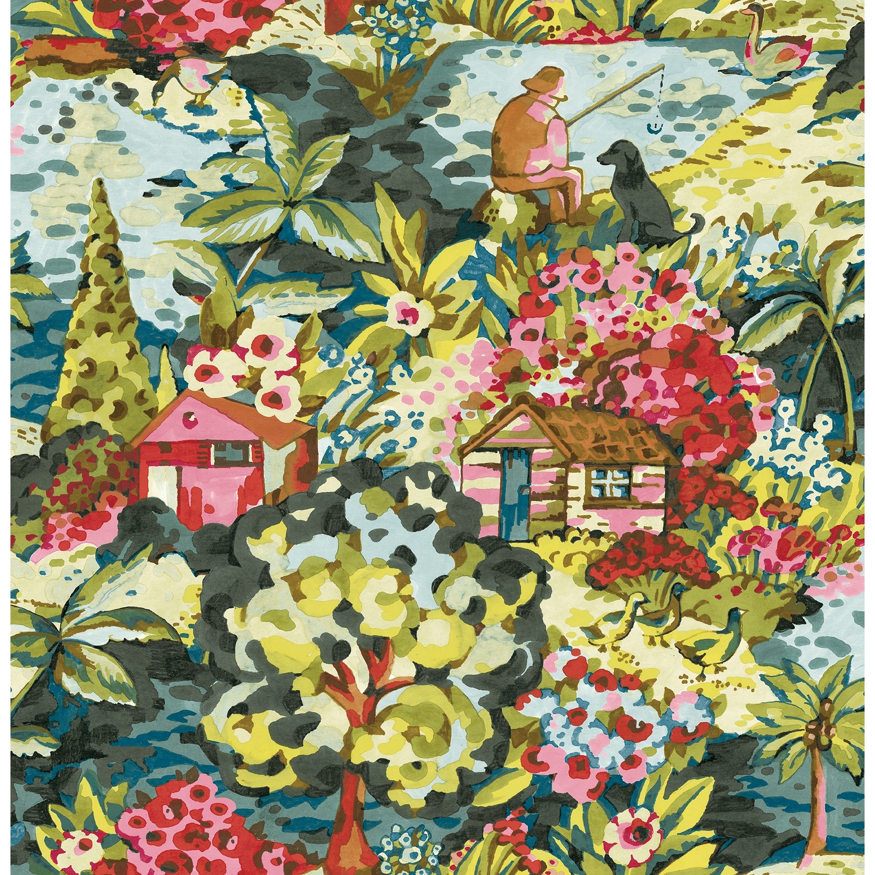Caroline et Bettina Multi le Forestier Peel & Stick Wallpaper
