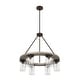 preview thumbnail 12 of 17, Hunter Devon Park 6-Light Chandelier - Dining Room, Entry - Wagon Wheel, Rustic, Farmhouse