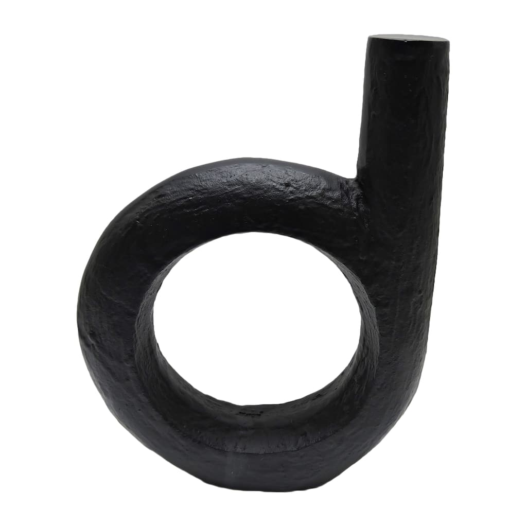Sagebrook Home Metal Black Looped Unique Abstract Sculpture, Ideal for Modern Living Spaces
