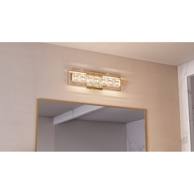Dazzle Integrated LED Soft Gold Bath Light with CCT Switch