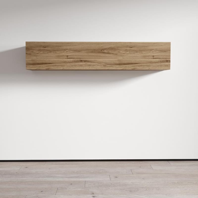 Strick & Bolton Hadi Wall-mounted Shelf Cabinet - Oak