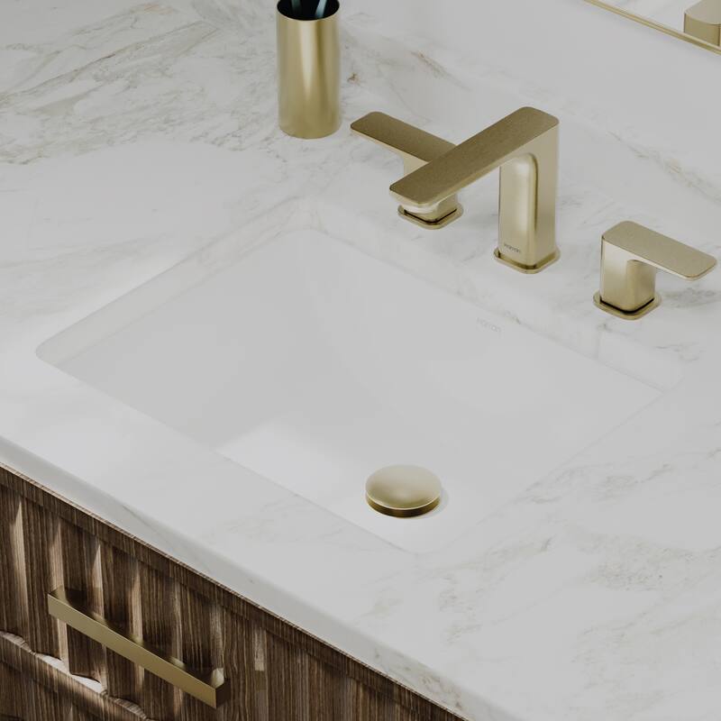 Karran Valera 18" Rectangular Undermount Vitreous China Bathroom Sink in White