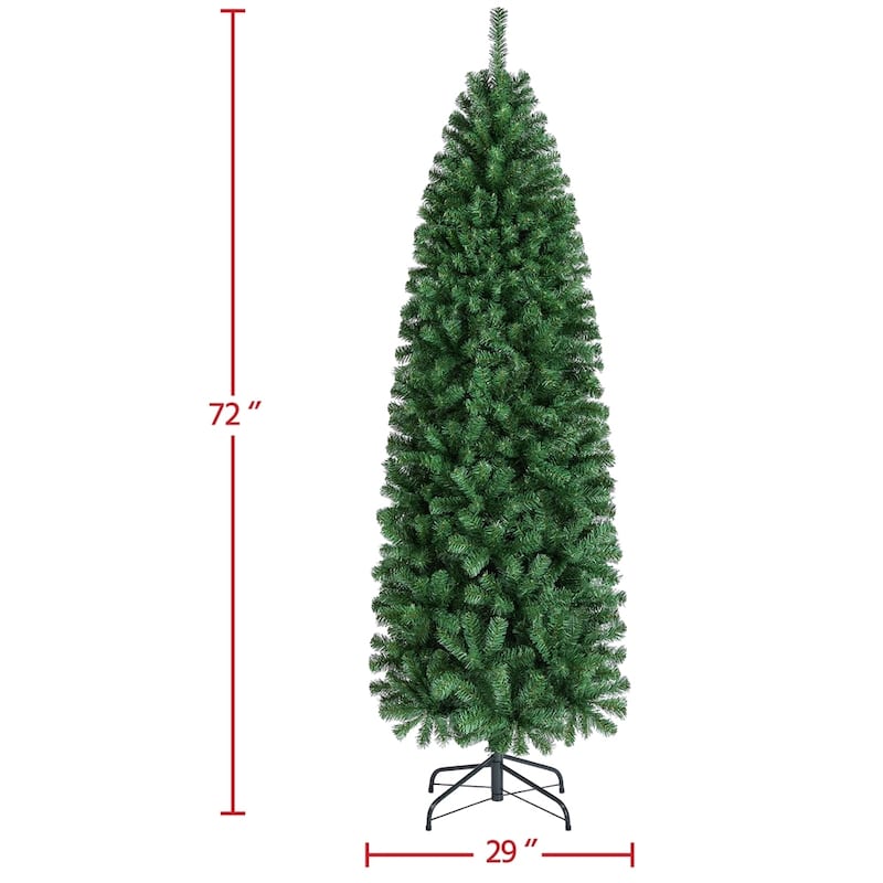 Yaheetech 6Ft/7.5FT Unlit Artificial Kingswood Fir Christmas Tree