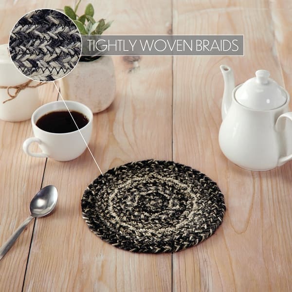 Sawyer Mill Black White Jute Trivet 8 inch Diameter Bed Bath & Beyond