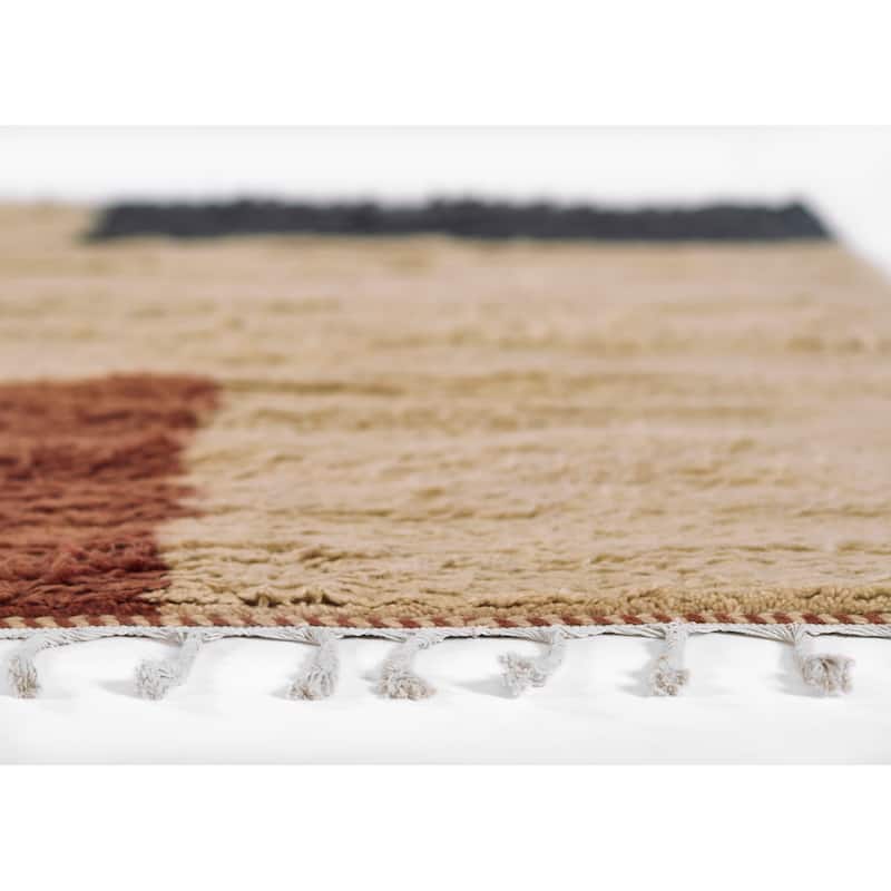 Momeni Neo Morrocan Hand Woven Wool Geometric Shag Rug