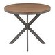 preview thumbnail 18 of 19, Carbon Loft Torkia X-pedestal Industrial Wood and Metal Dinette Table - N/A
