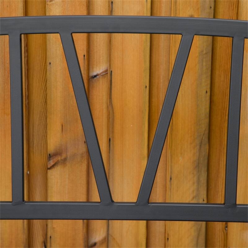 Outdoor Steel Garden Bench with V Shaped Backrest Two Seat Patio Bench for Yard Porch and Balcony - 50" L x 23.5" W x 34.25" H