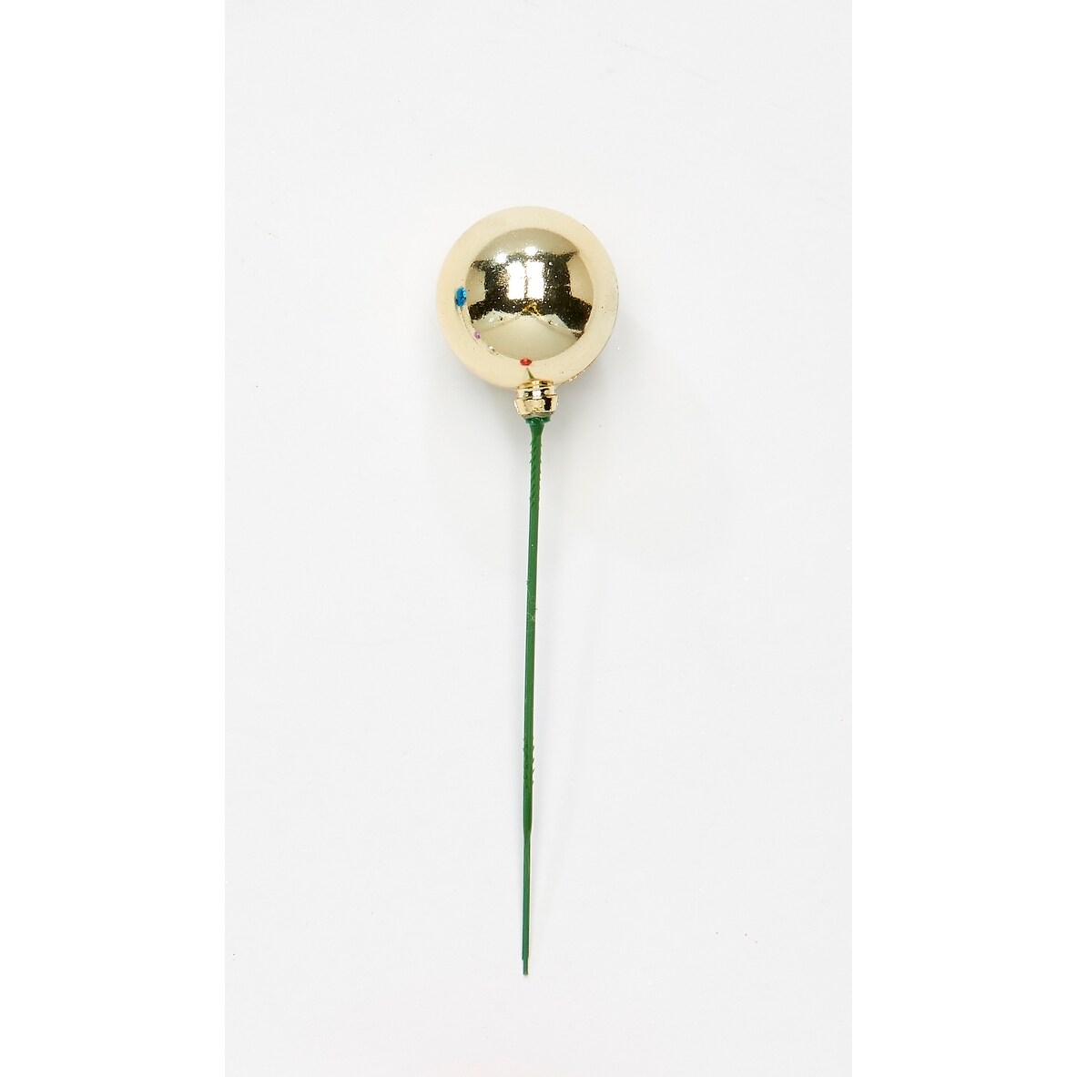 40mm Plastic Ball Pick, Gold, Set of 24 - 6"