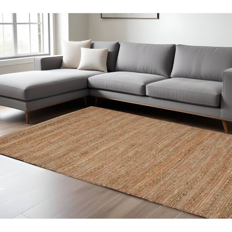 HomeRoots Striped Lodge Rectangle Area Rug - 120.00 in. x 96.00 in.  x 0.20 in.