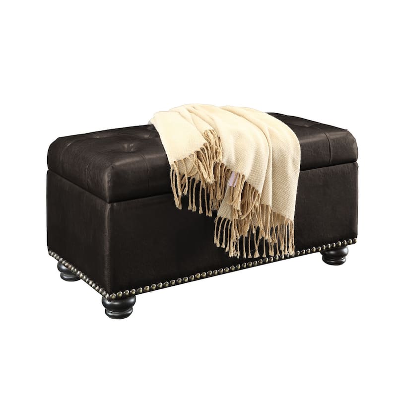 Convenience Concepts Designs4Comfort 7th Avenue Storage Ottoman Bench