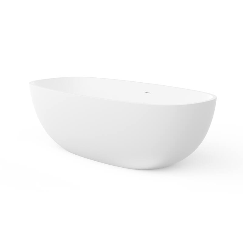 71 Inch Freestanding Solid Surface Soaking Bathtub For Bathroom