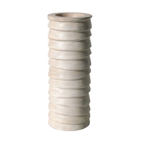 Elk Home 398022 Terraced Wood Pillar Holder - Medium - Natural Cream