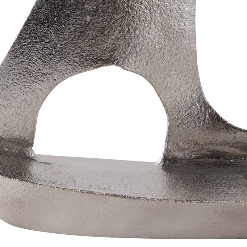 Aluminum Sculptures Modern Coastal Sailboat Design - 18" Silver - 14.75" x 3.75" x 18"