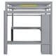preview thumbnail 23 of 23, Full Loft Bed with L-shaped Desk, Wardrobe and Storage Shelves, White