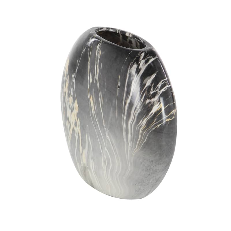 Ceramic Faux Marble Decorative Vase - Set of 3 Gray - Roche River Decor