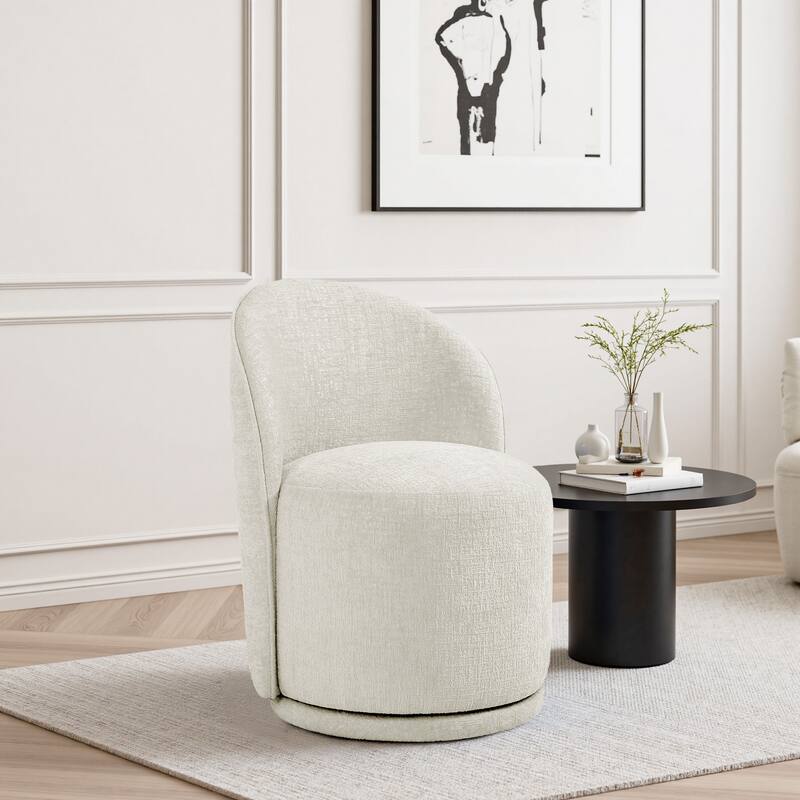 UIXE Modern Upholstered Swivel Armless Side Dining Chairs