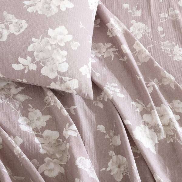 Calvin Klein Eternity Floral Cotton Reversible Duvet Cover Set - Bed Bath &  Beyond - 41340146