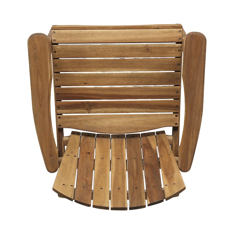 Roomfitters Outdoor Accent Wooden Dining Chairs, Set of 2, Stylish and Durable Weather-Resistant Design for Patio and Garden Use