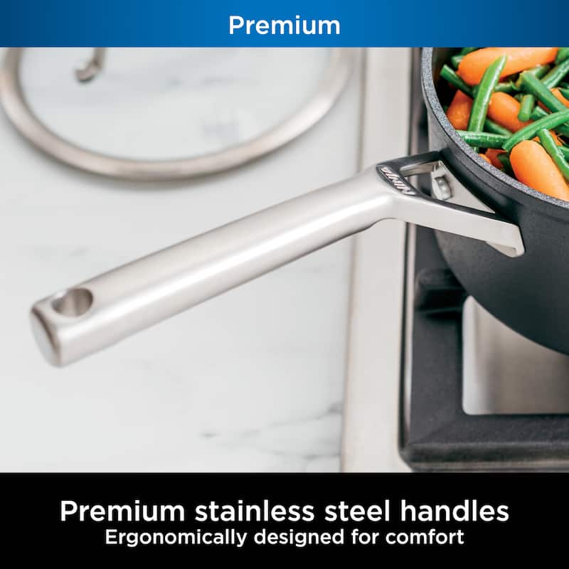 Ninja Foodi NeverStick Premium 3.5-Quart Saucepan with Glass Lid