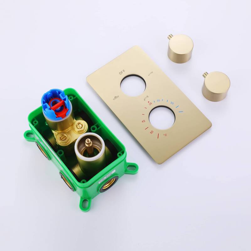 Wall Mount Tub Shower Faucet Set With Pressure Balance Valve 10 Inch Rainfall Head Shower System With Handheld Shower Combo Set