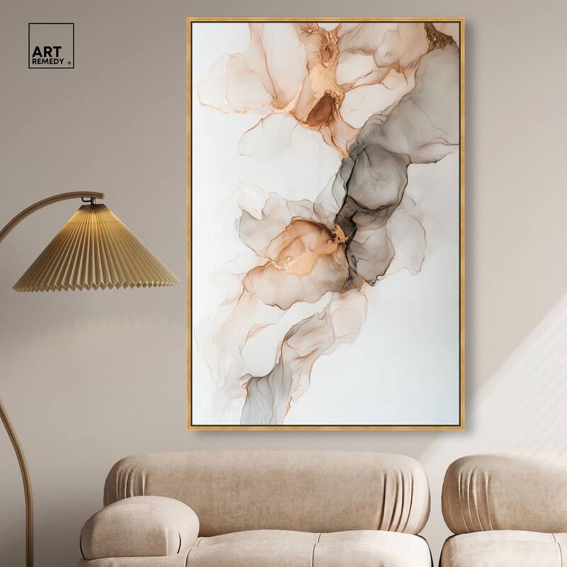 Smoky Gold Drift Canvas by Art Remedy