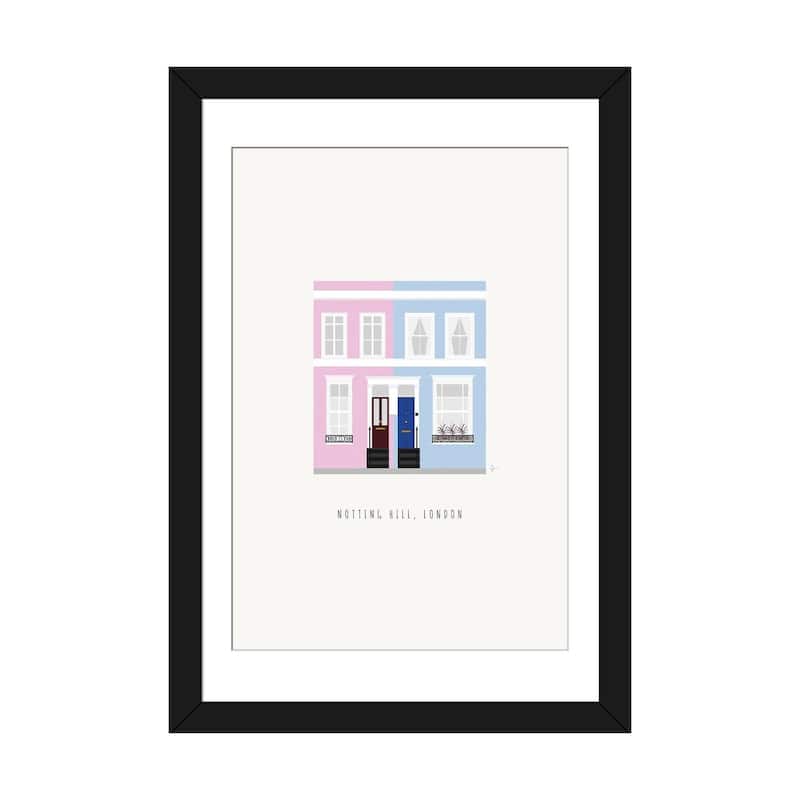 iCanvas "Notting Hill, London" by Lyman Creative Co. - Black - 32x24x1