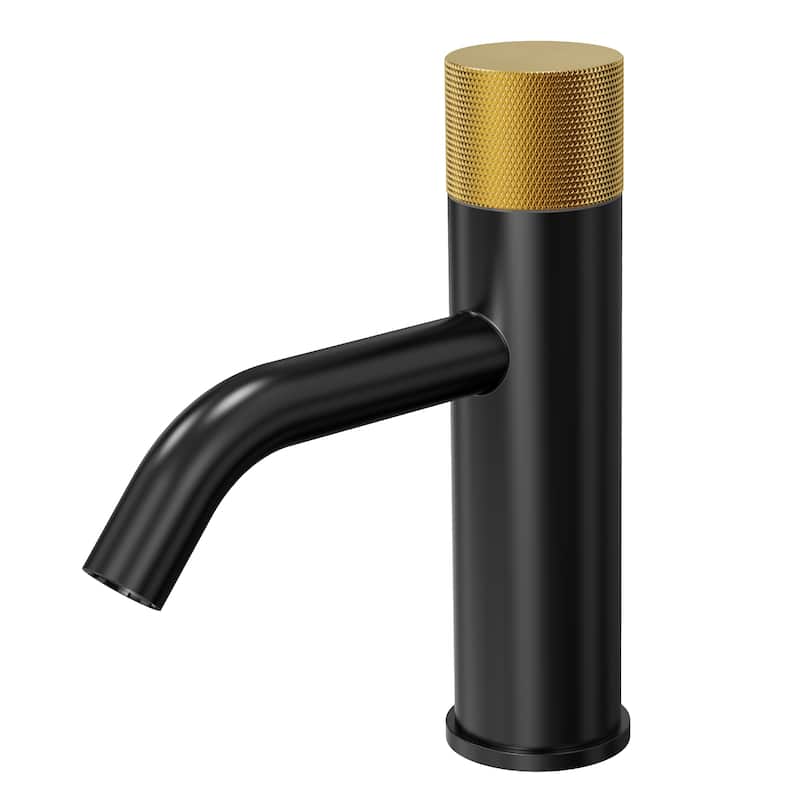 GRANDJOY Low-Arc Single Handle Vessel Sink Faucet with Pop-Up Drain, Compact Bathroom Design