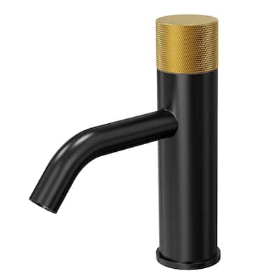 GRANDJOY Low-Arc Single Handle Vessel Sink Faucet with Pop-Up Drain, Compact Bathroom Design