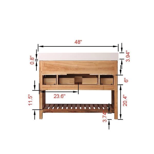 Louise 48in Bath Vanity with Single Under-mount Sink - On ...
