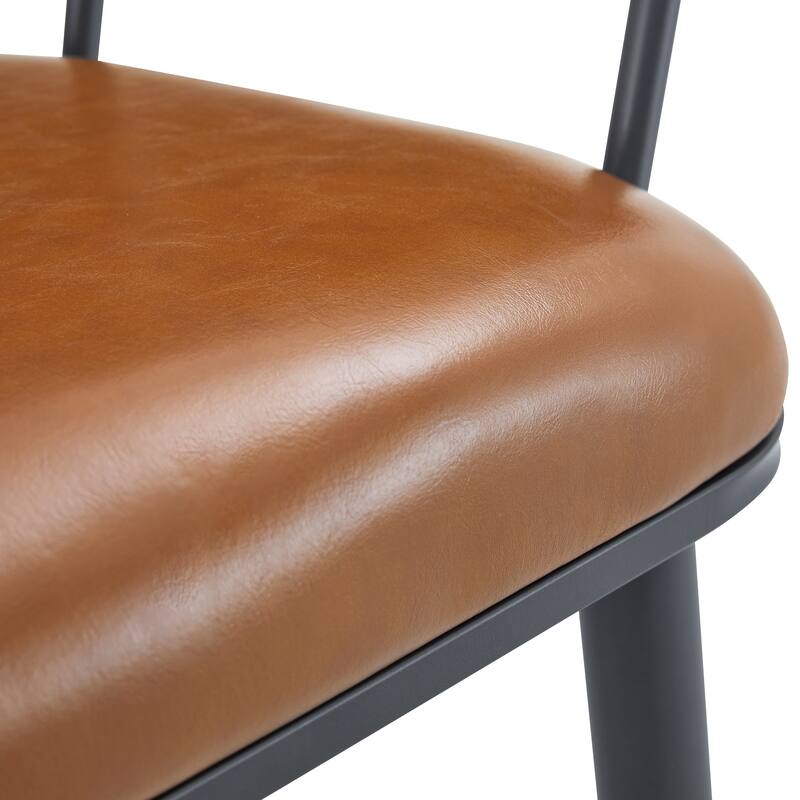 Indoor Upholstered Dining Chair With Metal Legs (Set of 2)