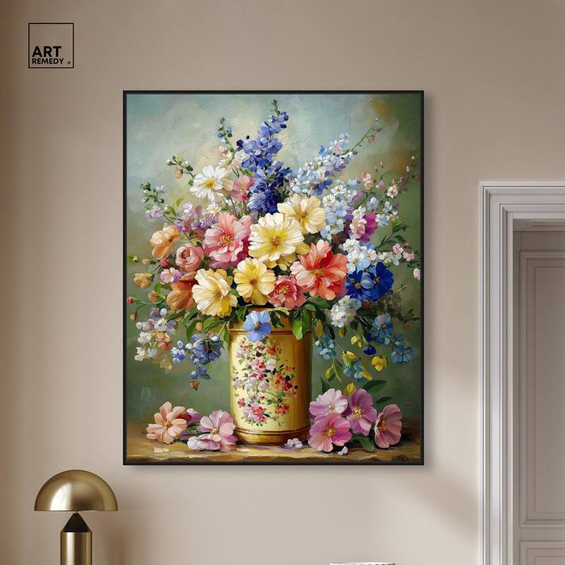Chromatic Corolla Canvas by Art Remedy