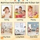 preview thumbnail 2 of 16, Kids Table and 2 Chairs Set, 3 Pieces Toddler Table and Chair Set