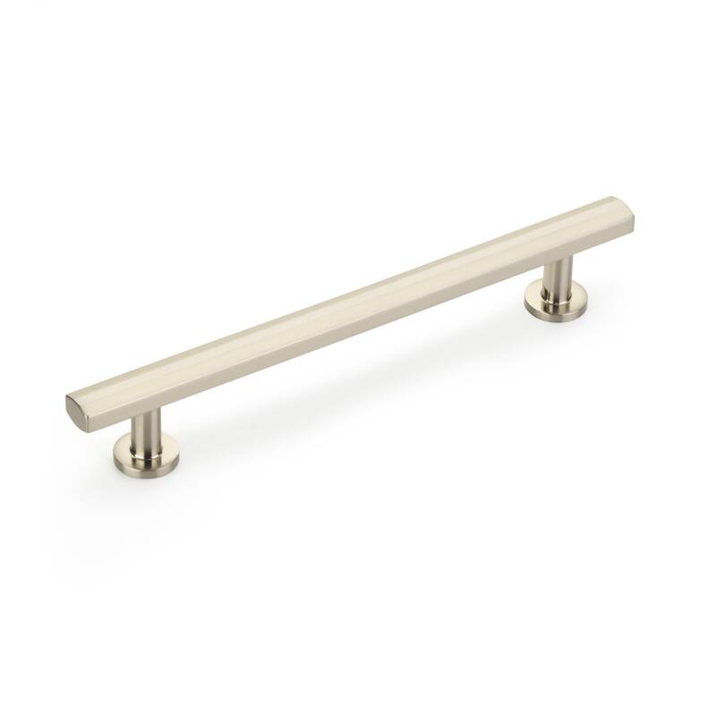 Schaub and Company Heathrow 6" Center to Center Contemporary Solid - Brushed Nickel