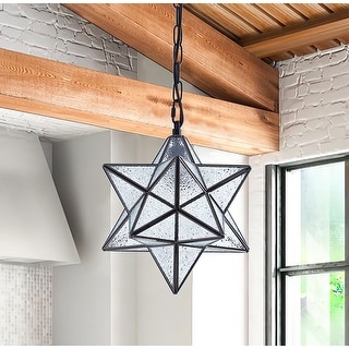 Modern 1-Light Moravian Star Design Pendant Lamp Fixture - Bed Bath ...