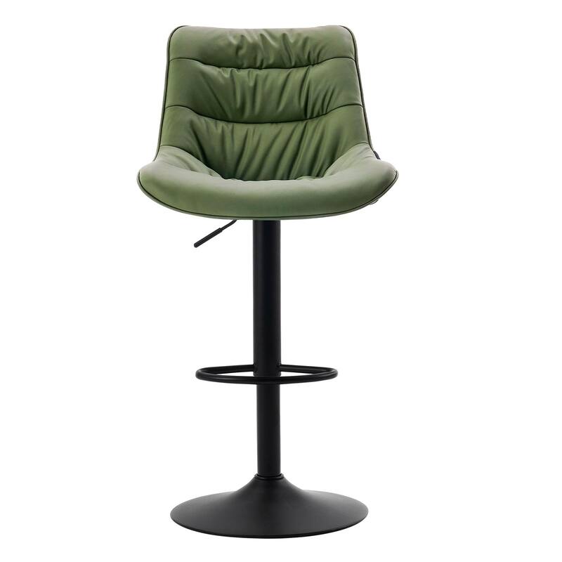 Modern Bar Stools Set of 2, Upholstered Counter Stools with Backrest