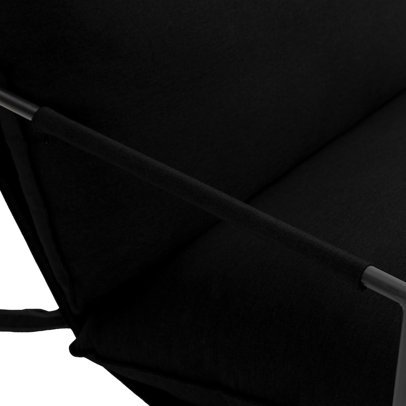 Metal Framed Armchair Sling Accent Chair Set of 2