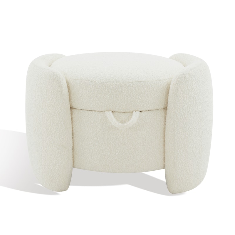 SAFAVIEH Couture Sivan Storage Ottoman (Fully Assembled) - Ivory