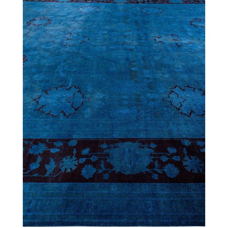 Fine Vibrance One-of-a-Kind Hand-Knotted Area Rug - Blue, 11' 10" x 17' 9" - 11' 10" x 17' 9"