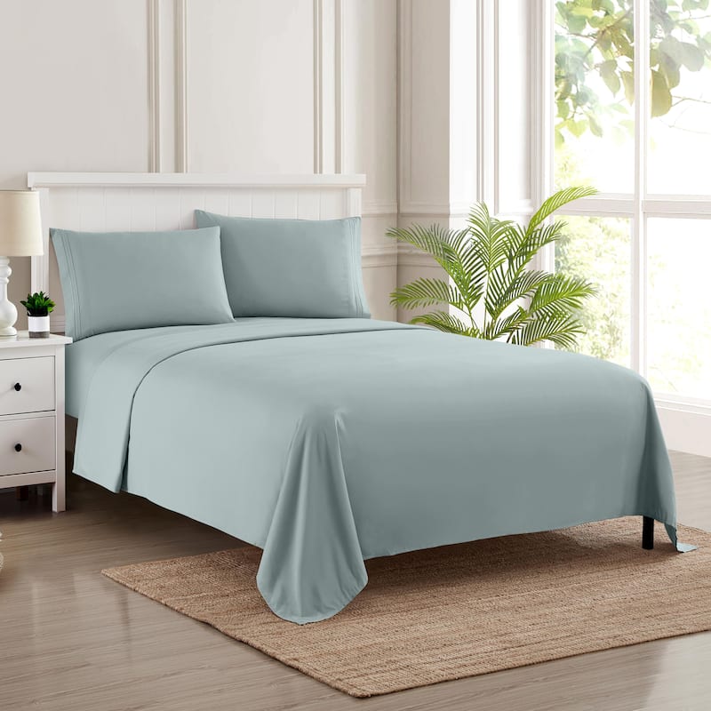 Soft Microfiber 5-piece Split King Bed Sheet Set - Slate